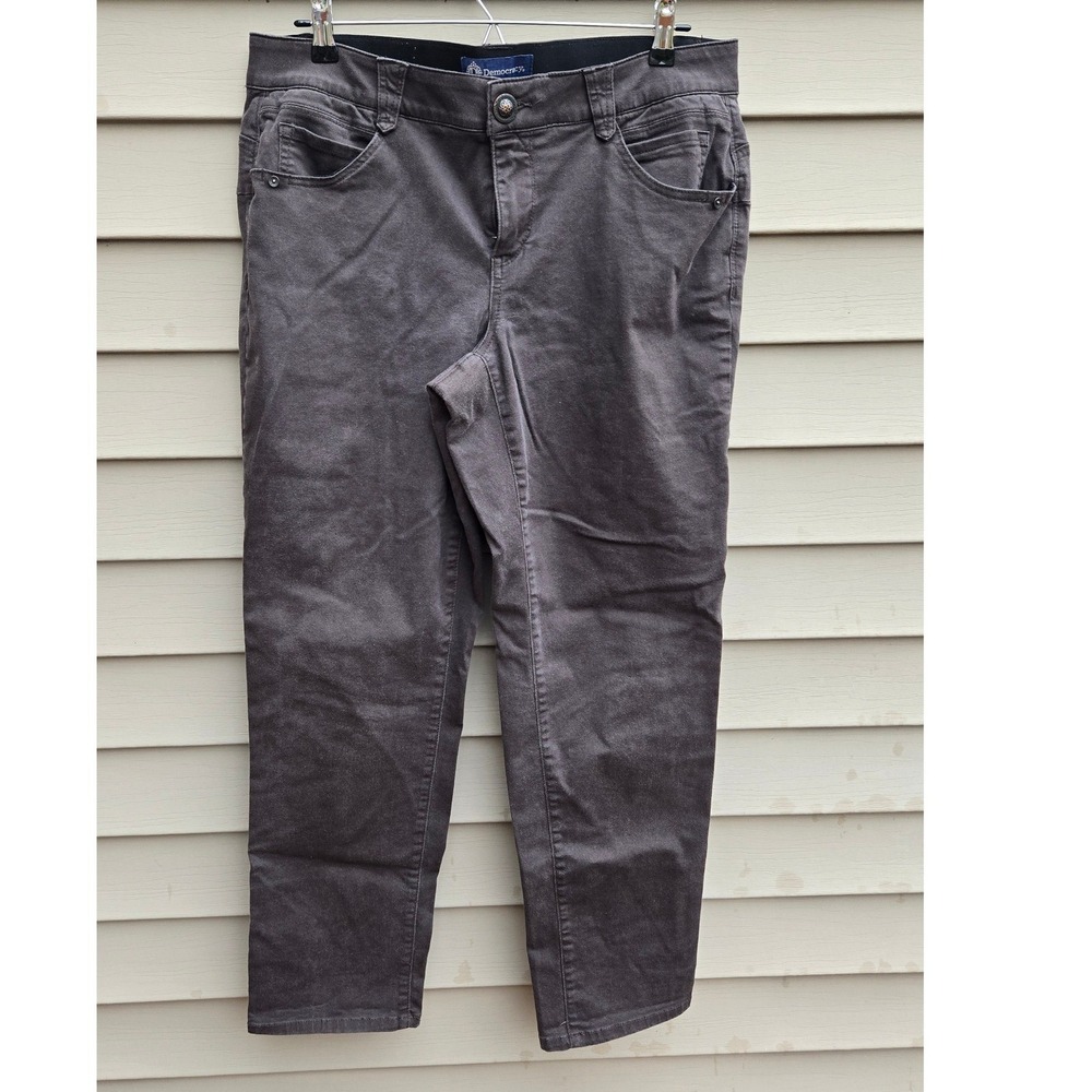 Democracy Absolution Straight Leg Pants Charcoal Gray 14W WVM1560X2
